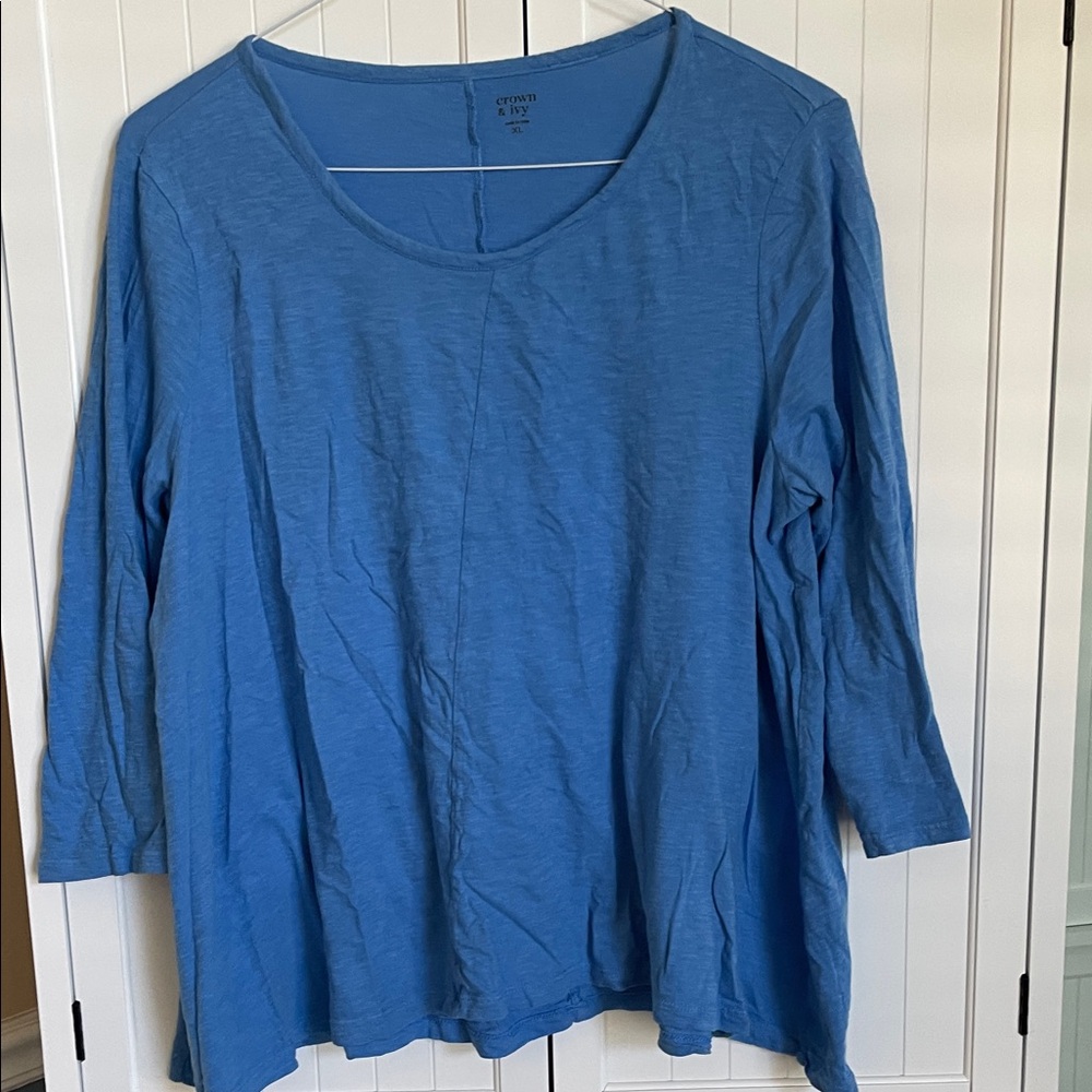 Crown & Ivy Blue Blouse